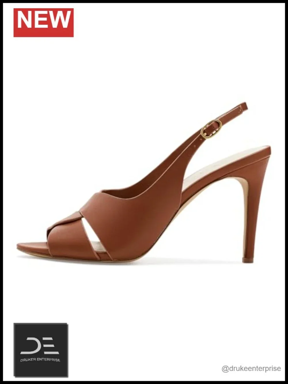 Franco Sarto Hatsy Slingback Heeled Sandals PU Faux Leather Peep Toe